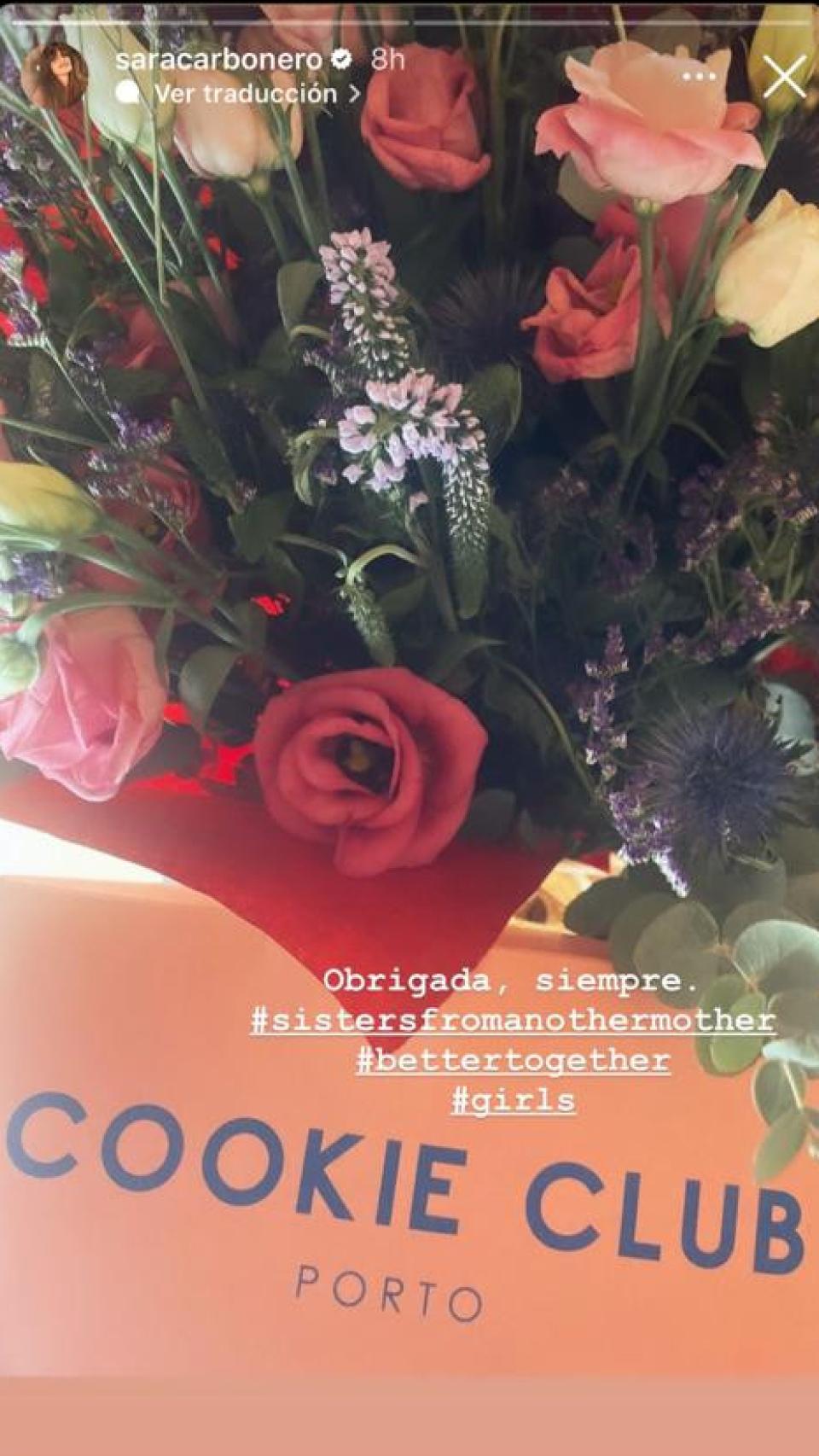 El detalle que ha recibido Sara Carbonero de sus amigas de Oporto.