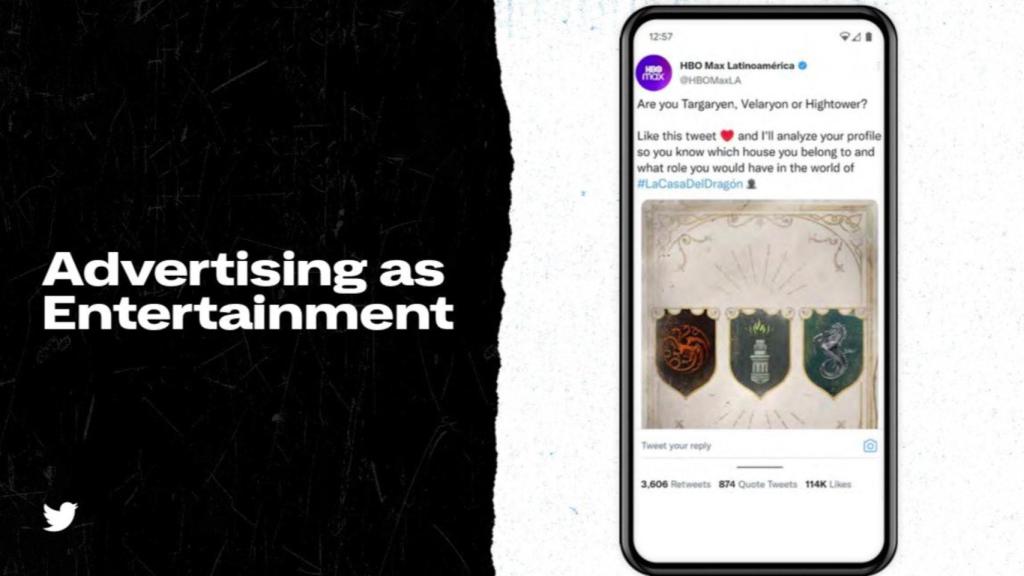 Nuevos anuncios como entretenimiento en Twitter