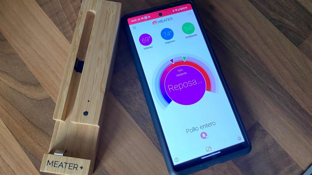 La app de Meater nos pedirá que saquemos la carne del fuego en el momento justo