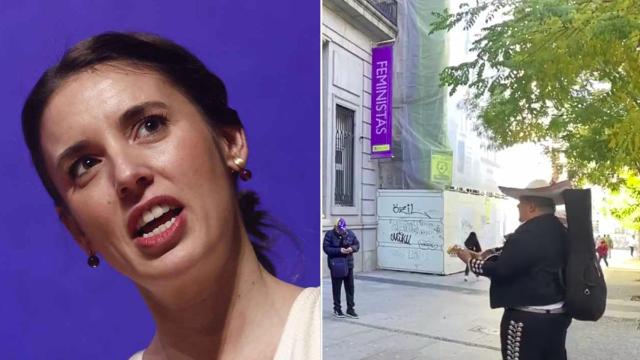 Fotomontaje de la ministra Irene Montero y los mariachis en el Ministerio de Igualdad.