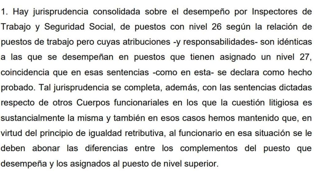 Extracto del recurso de casación estimado por el Tribunal Supremo.