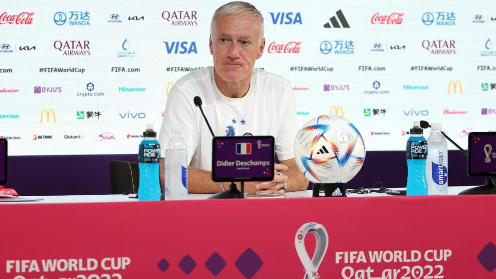 Didier Deschamps, seleccionador de Francia, durante una rueda de prensa en el Mundial