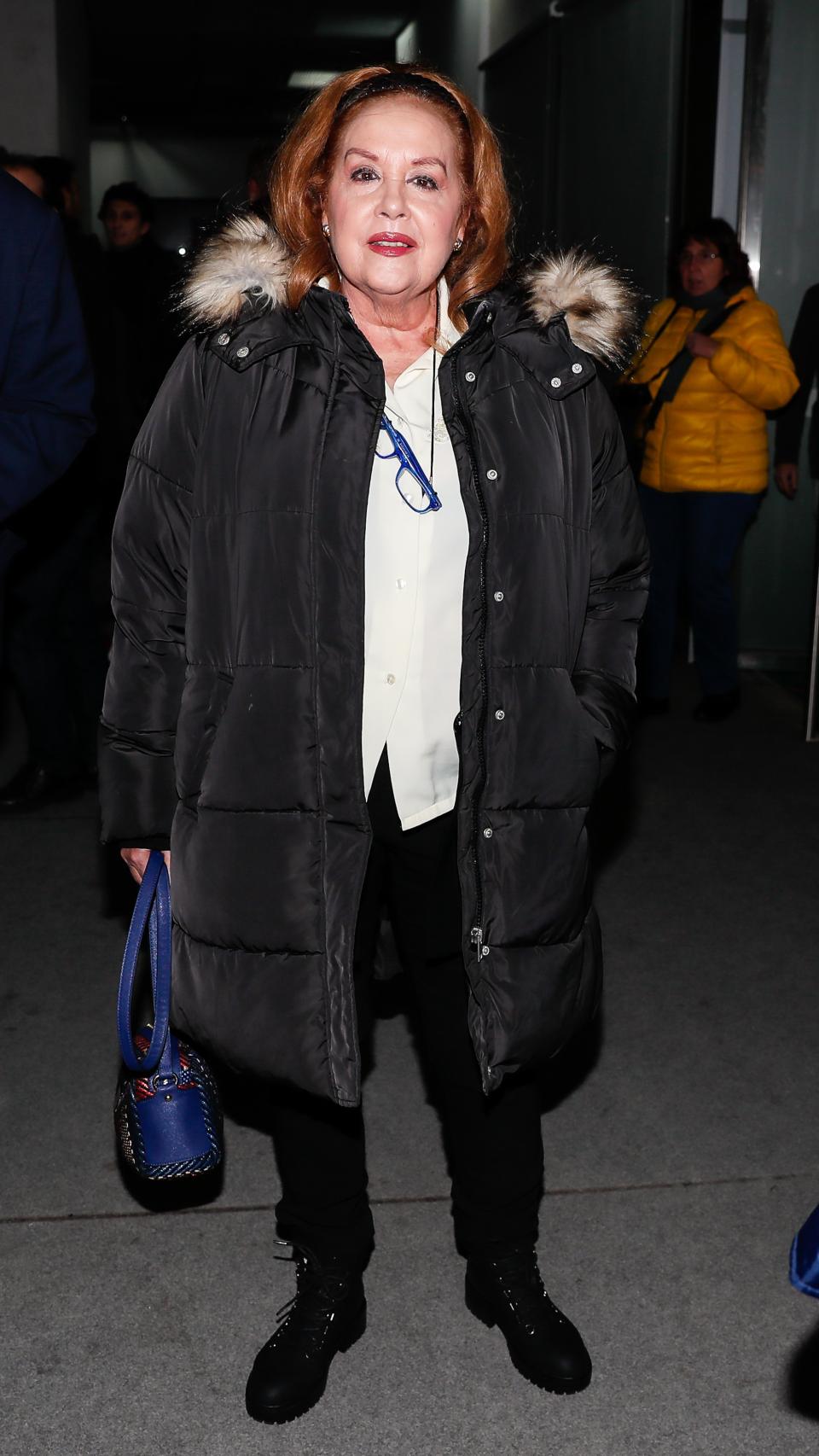 La intérprete Fedra Lorente en un acto público en la Ciudad de la Raqueta, en Madrid, en diciembre de 2019.