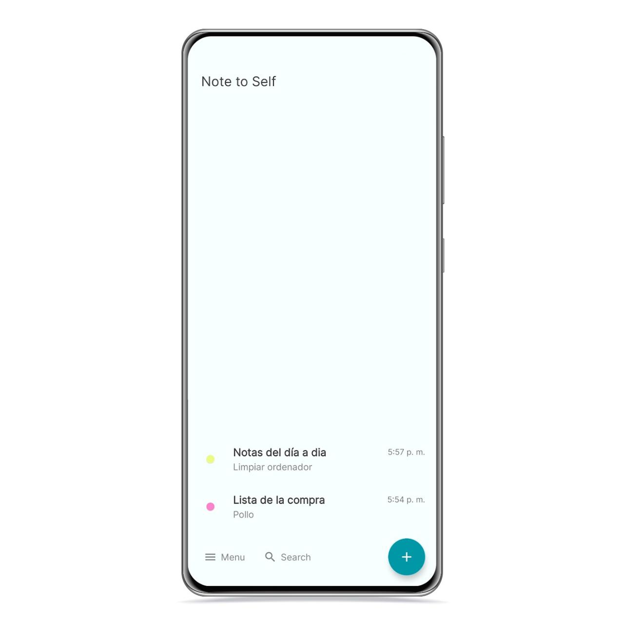 Notes to self lista de notas