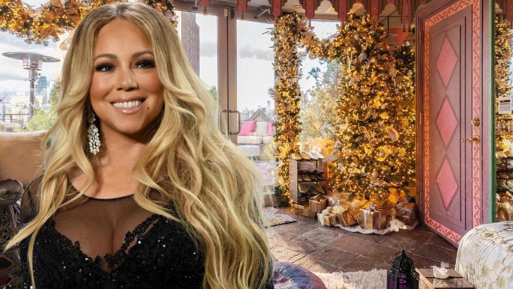 Mariah Carey junto a su piso de Nueva York en un montaje de JALEOS.