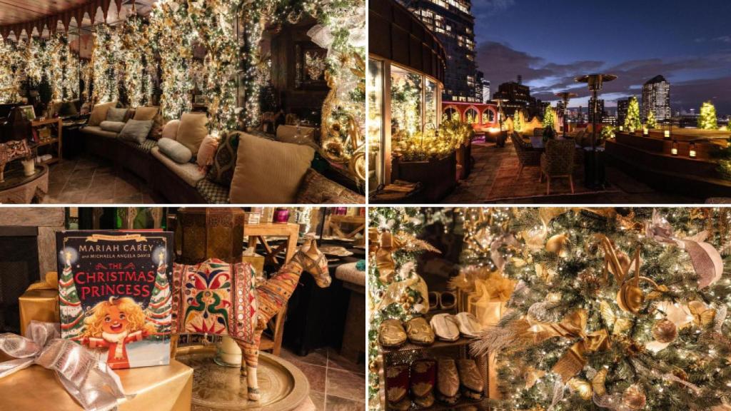 El ático de Mariah Carey decorado de Navidad.