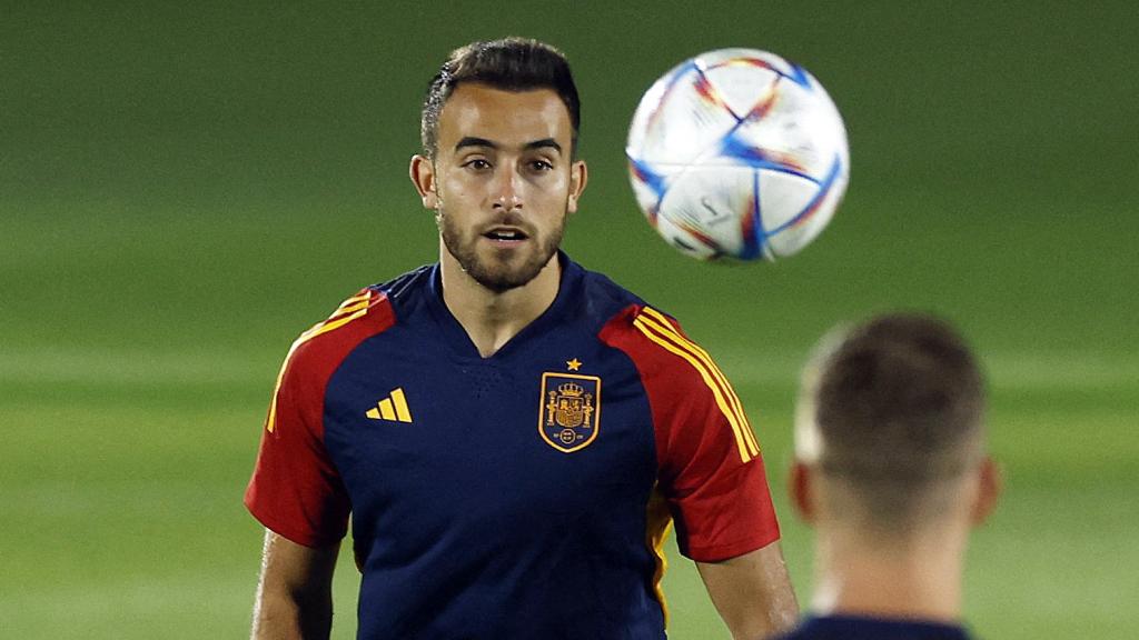 Eric García, entrenando con la Selección