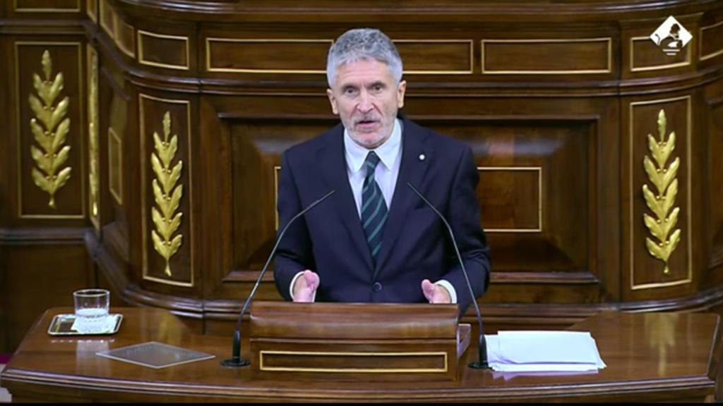 El ministro del Interior, en la tribuna de la Cámara Baja este miércoles.