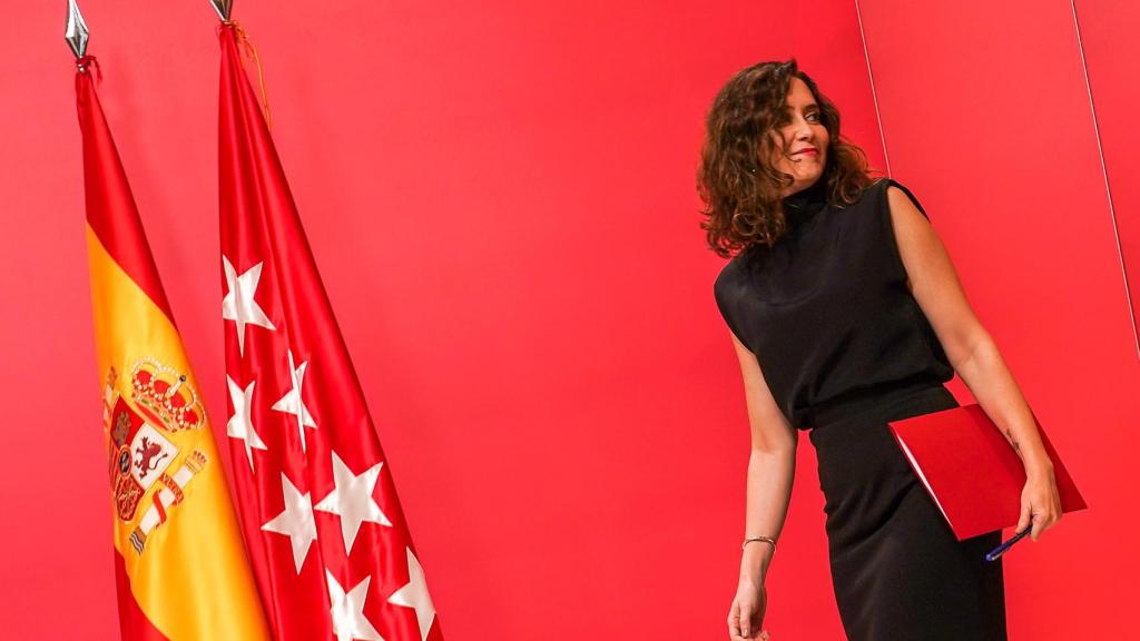 Isabel Díaz Ayuso este miércoles durante la rueda de prensa posterior al Consejo de Gobierno.