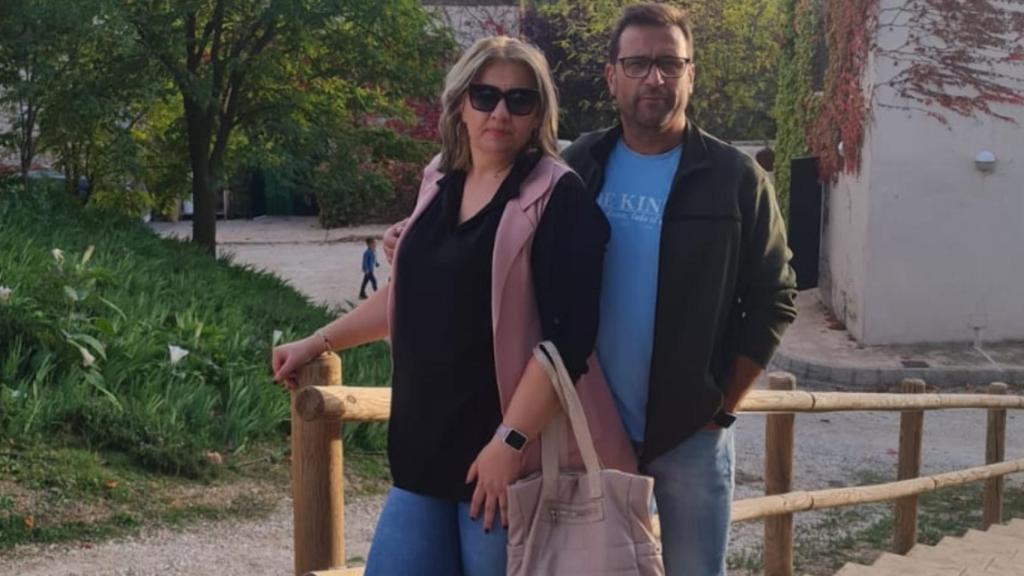 María José, junto a su marido, José, en la localidad murciana de Caravaca de la Cruz.