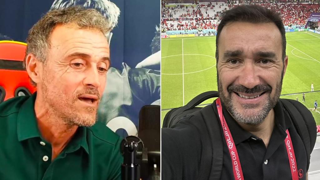 Luis Enrique y Juanma Castaño en un fotomontaje.