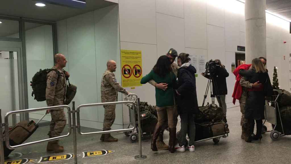 Llegada de los militares de la Brilat.