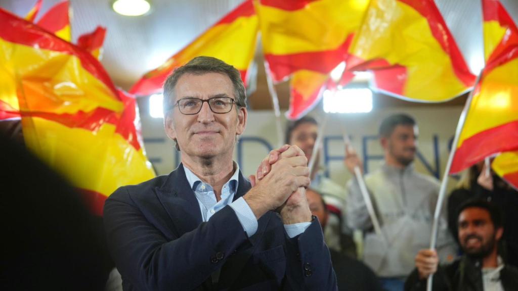 Alberto Núñez-Feijóo este jueves en un acto del PP en Castilla La-Mancha.