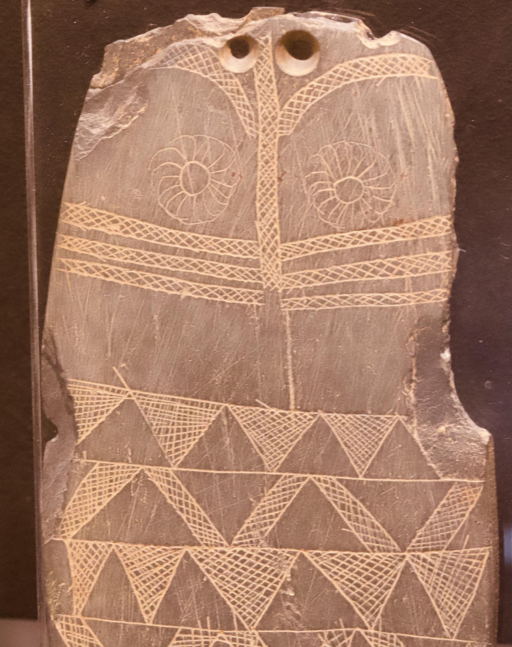 Una placa conservada en el Museo de Huelva.