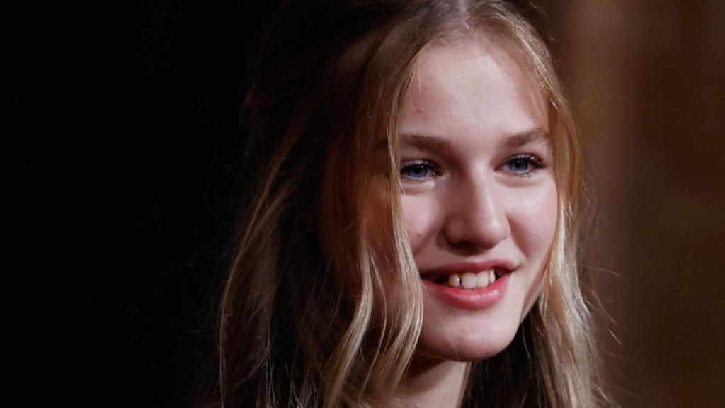 La princesa Leonor durante un acto en Oviedo.