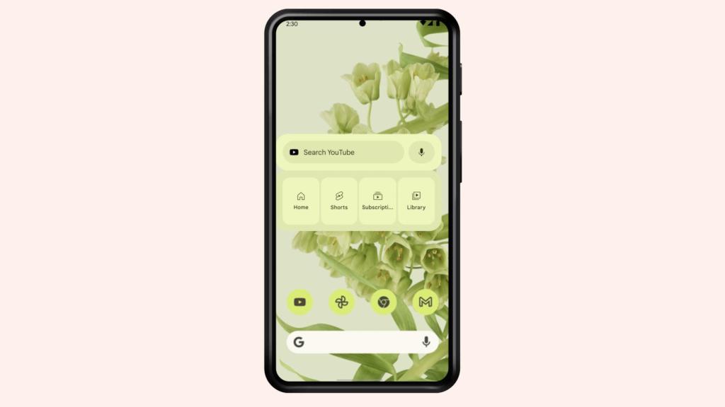 Nuevo widget de YouTube en Android