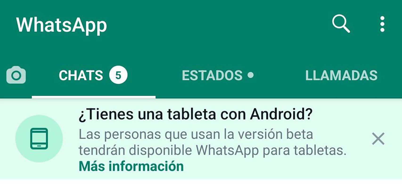 El mensaje en WhatsApp