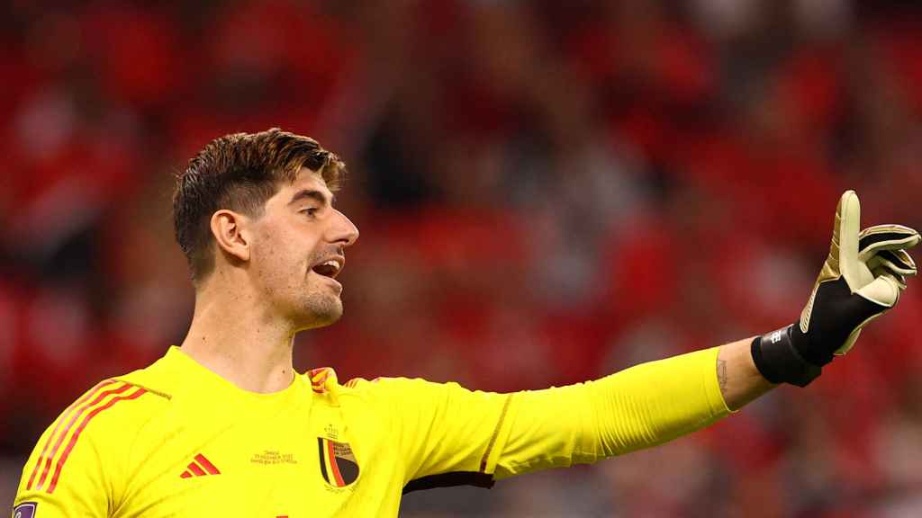 Courtois, durante un partido del Mundial.