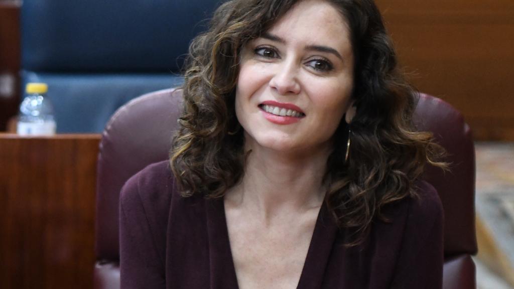 Isabel Díaz Ayuso y su vicepresidente, Enrique Ossorio, este jueves en la Asamblea de Madrid.