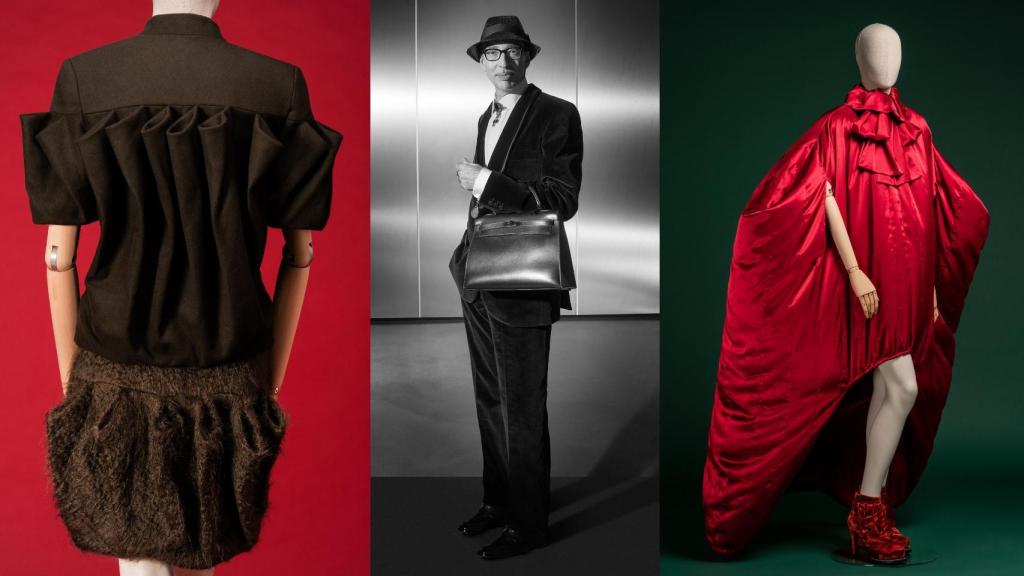 Antonio Alvarado, junto a dos de sus modelos.