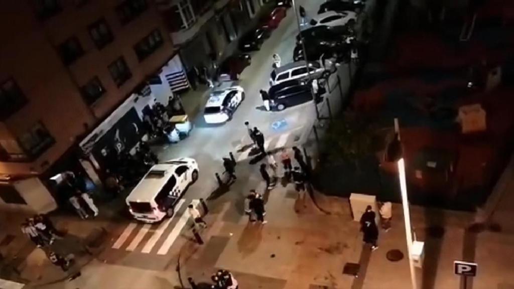 Una noche reciente en el barrio del Orzán de A Coruña.