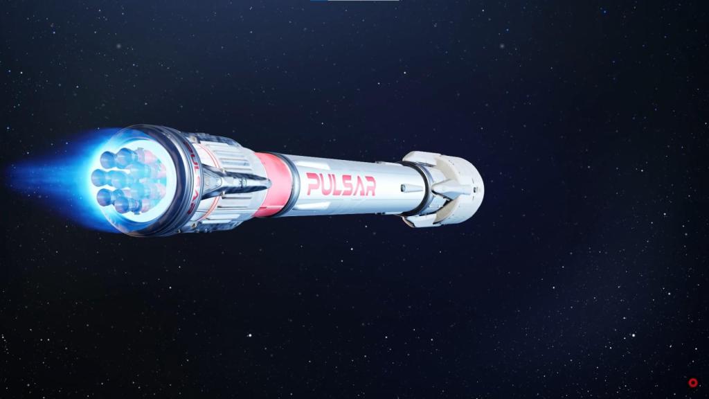 Representación de cohete de fusión