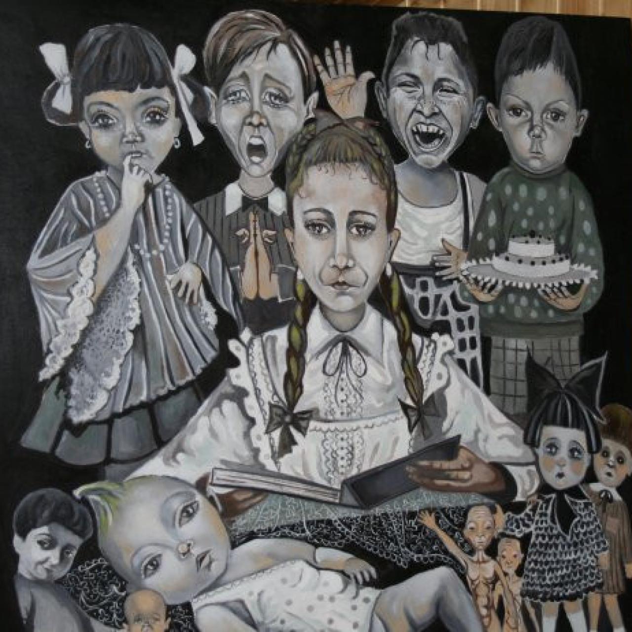 Retrato de infancia de Manuela Trasobares.