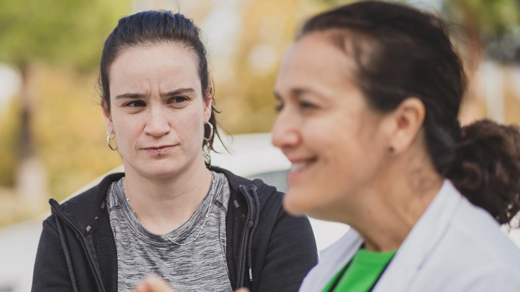 María Romero durante la entrevista con El Español
