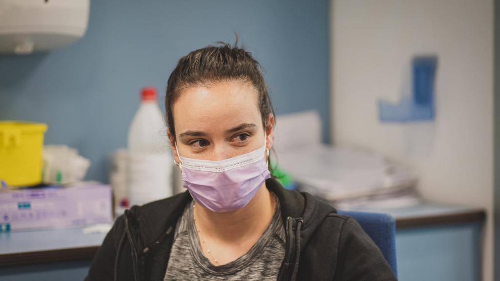 María Romero durante la entrevista con El Español