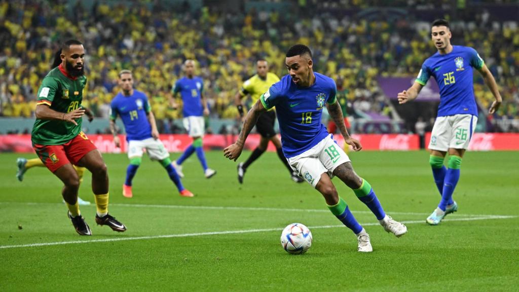 Gabriel Jesus, en el Brasil - Camerún