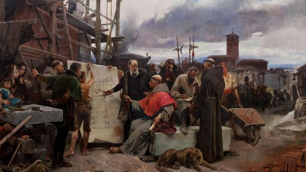 Cisneros, representado como fundador del Hospital de la Caridad de Illescas por Alejandro Ferrant (1892). Wikimedia Commons