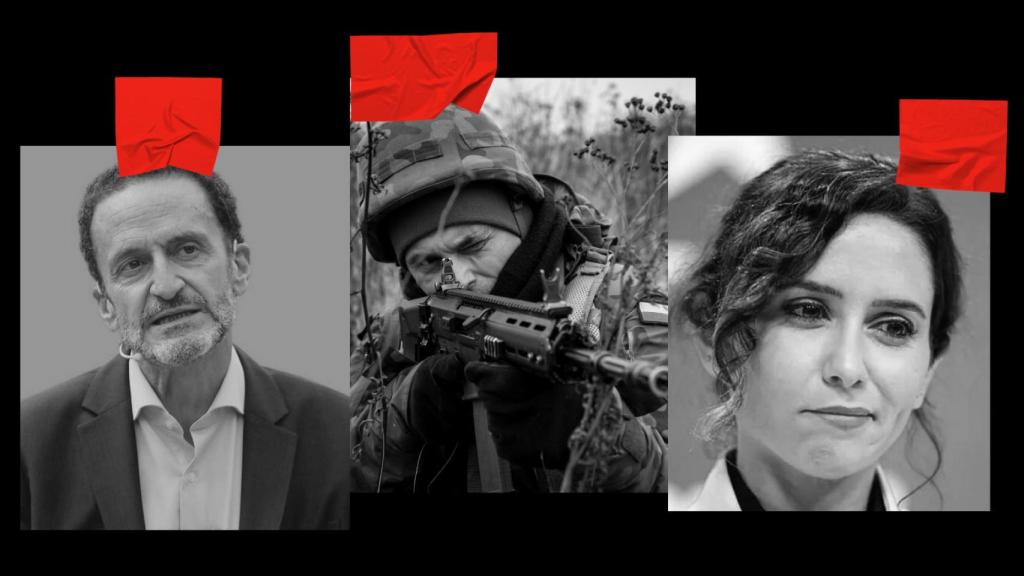 Edmundo Bal, Díaz Ayuso y un miliciano polaco.