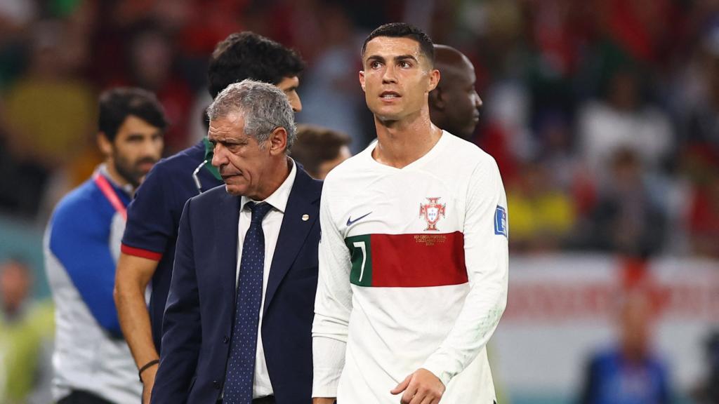 Fernando Santos y Cristiano Ronaldo