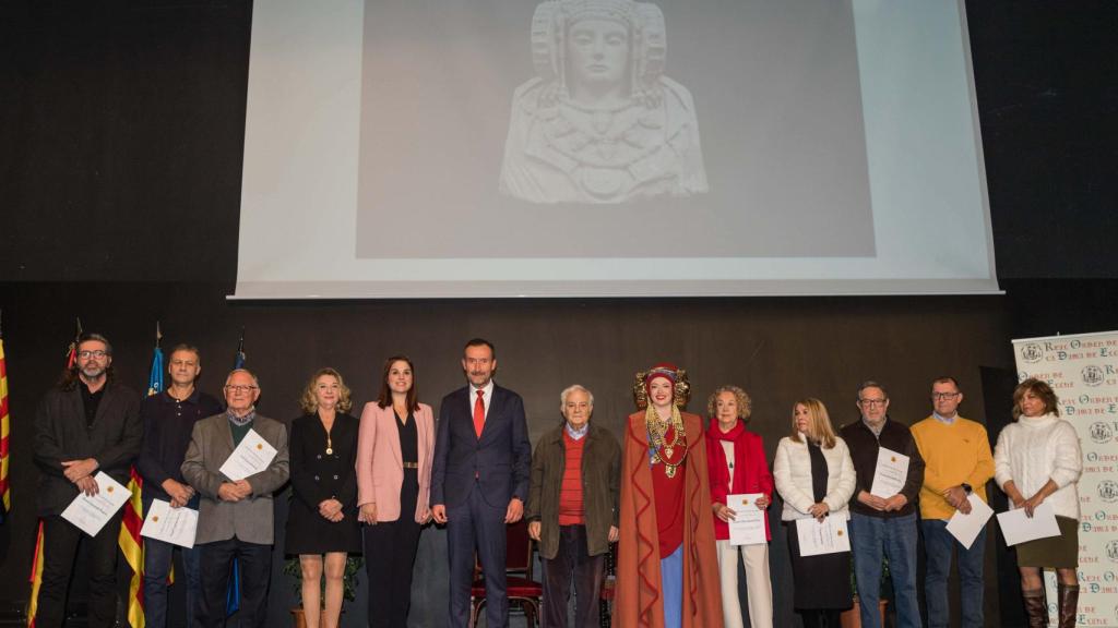 Los homenajeados, este viernes.