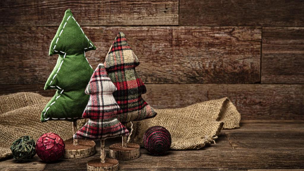 Árbol de Navidad de telas.