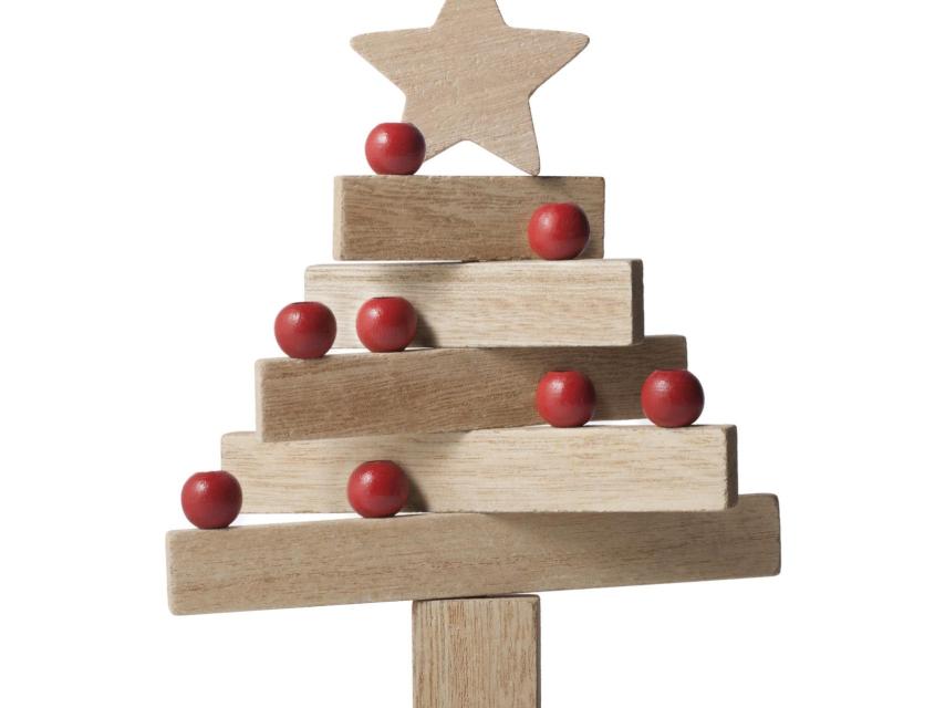 Árbol de Navidad de madera.