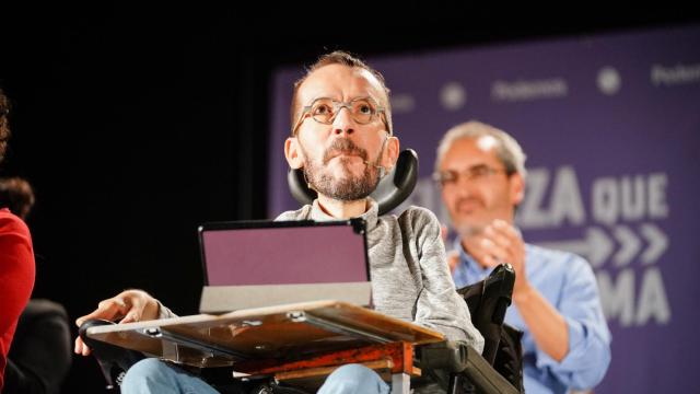 El portavoz de Unidas Podemos en el Congreso, Pablo Echenique, este sábado.