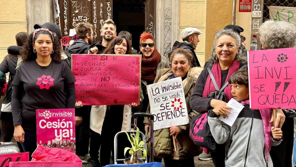 Una imagen de la manifestación de esta mañana.