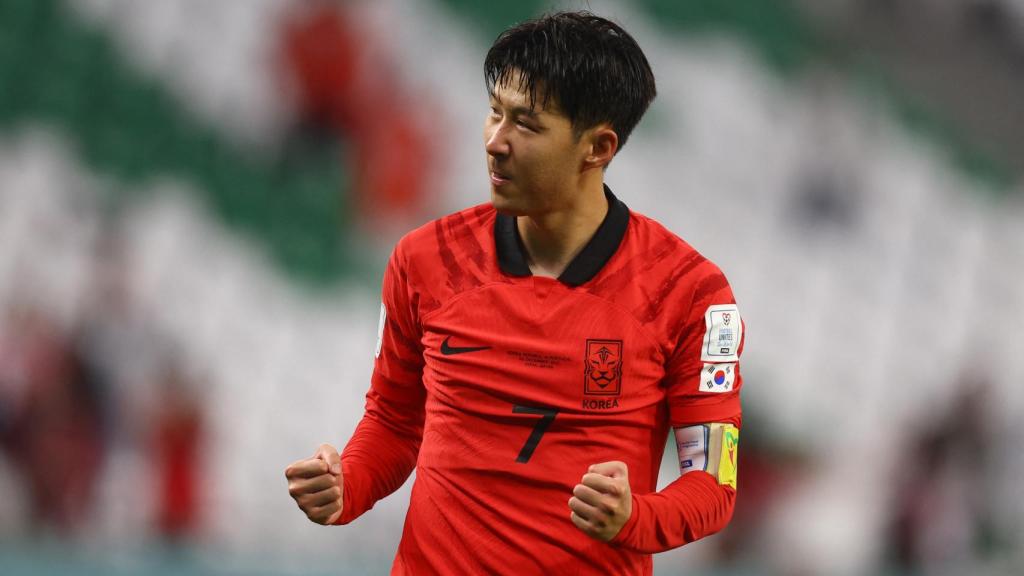 Heung-min Son, con la selección de Corea del Sur en el Mundial de Qatar 2022