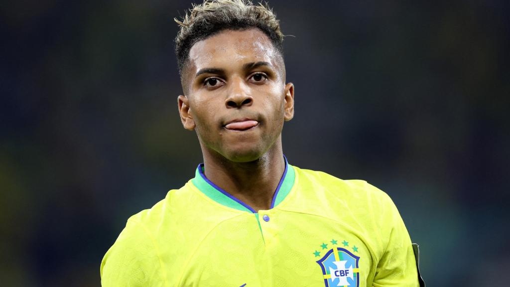 Rodrygo Goes, con la selección de Brasil en el Mundial de Qatar 2022