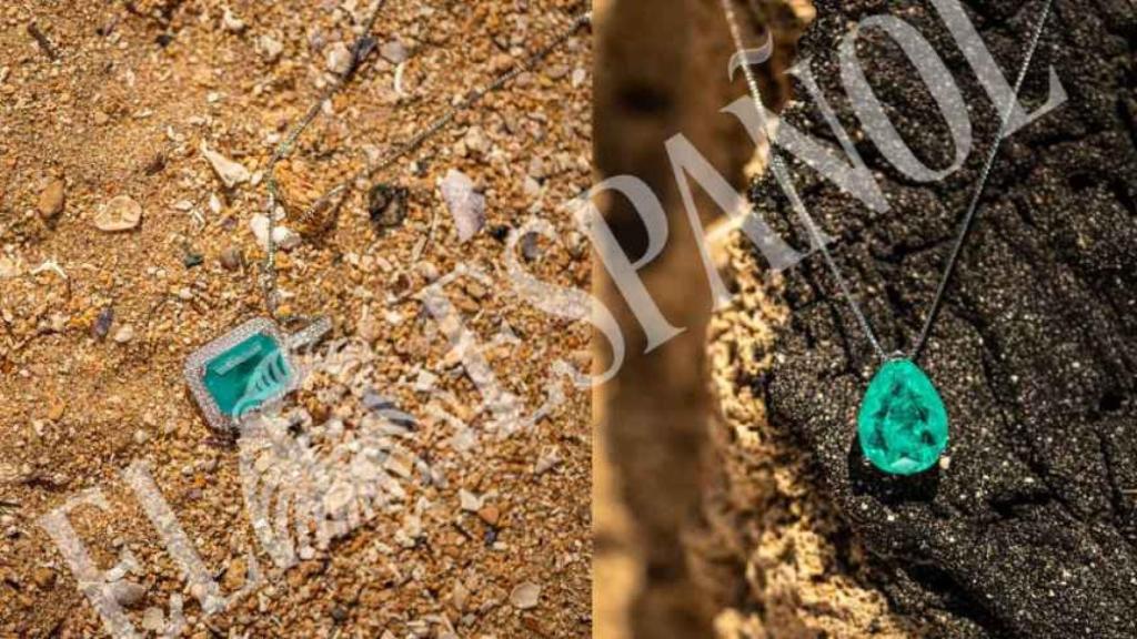 Dos modelos de colgantes que Ivonne Reyes pondrá a la venta en su primera colección.