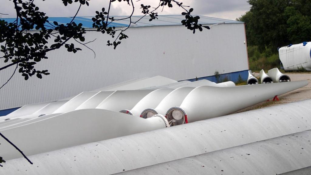 Palas de aerogeneradores listas para ser recicladas