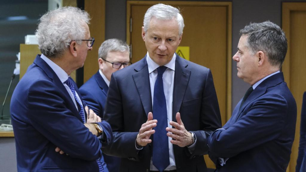 El ministro de Finanzas francés, Bruno Le Maire, durante el Eurogrupo de este lunes