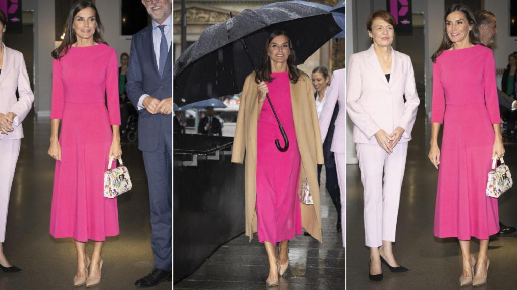 Letizia con un diseño de Moisés Nieto.