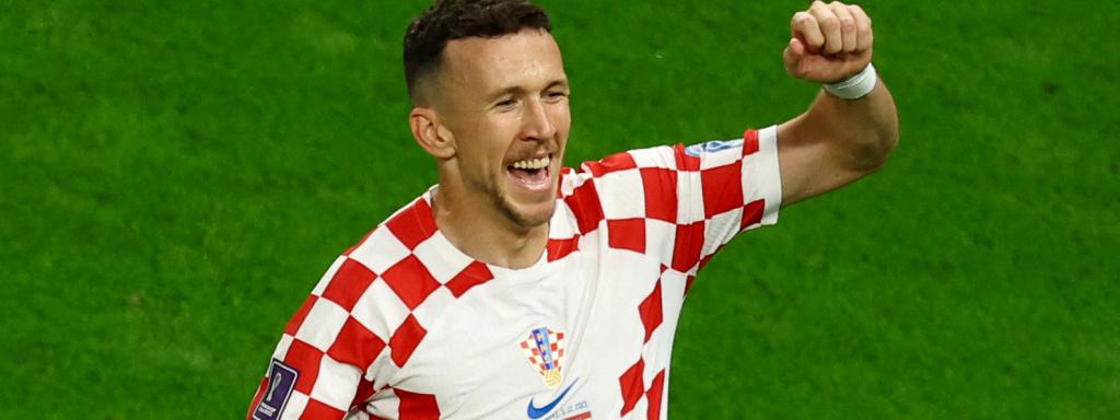 Ivan Perisic, celebrando el gol de la selección de Croacia en el Mundial de Qatar 2022