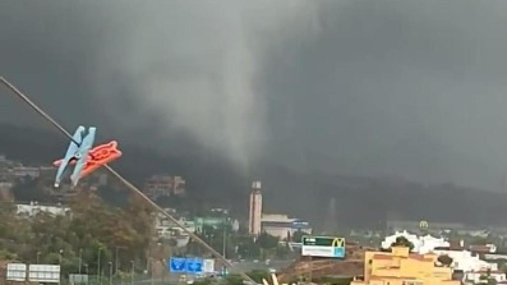 Imagen del tornado ocurrido en Marbella (Málaga).