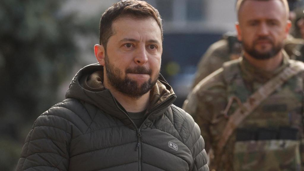 El presidente de Ucrania, Volodimir Zelenski, en su visita a Jersón del pasado 14 de noviembre.