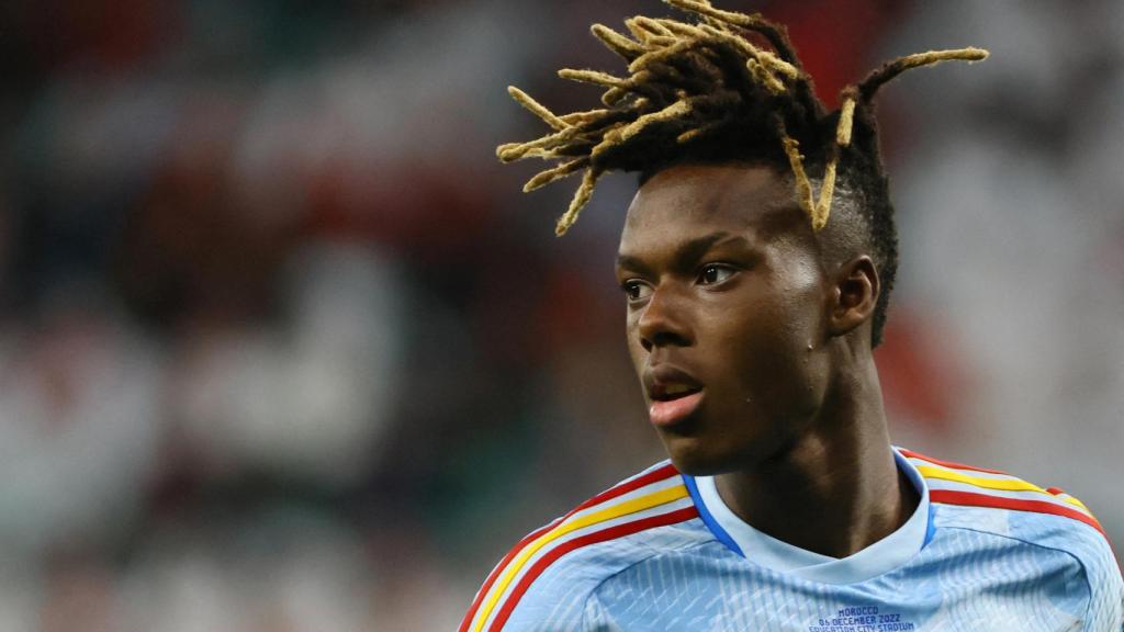 Nico Williams, en la segunda parte del Marruecos - España