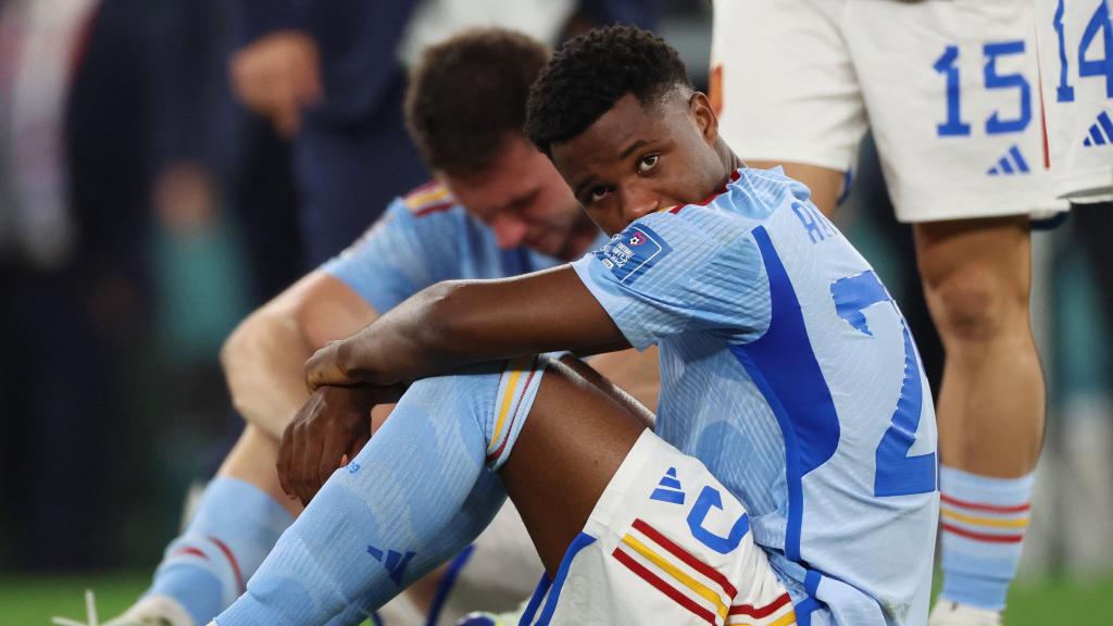 Balde llora tras la eliminación de España.