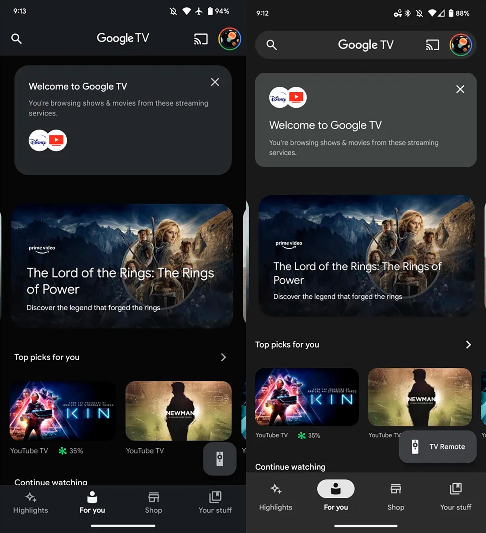 Las diferencias entre la nueva versión y la anterior de Google TV